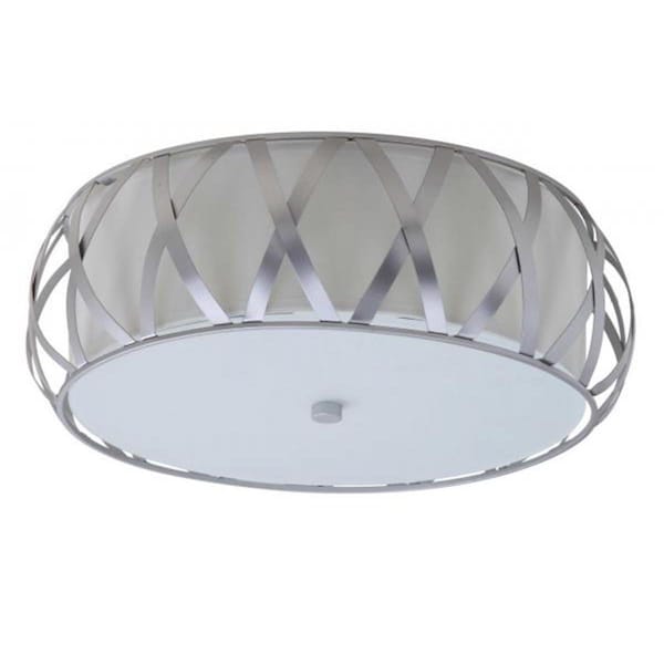 Safavieh 15.4 in. dia. Charing 2 Light Chrome Cross Flush Mount, Chrome LIT4191B - main